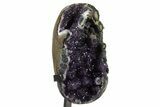 Sparkling Amethyst Geode With Metal Stand - Uruguay #342500-2